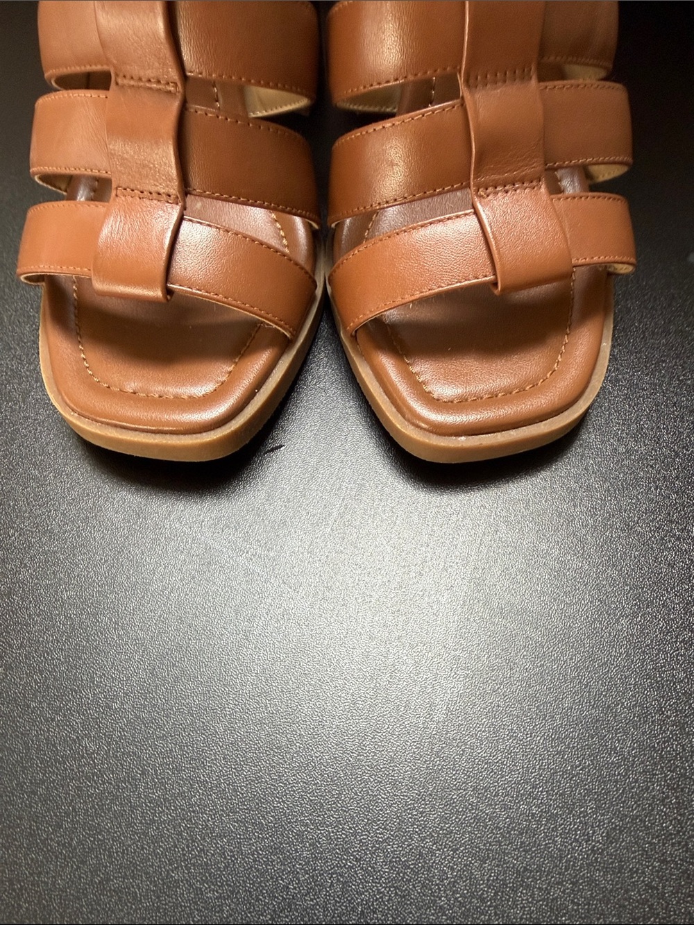 MICHAEL Michael Kors Brown Leather Strappy Block Heel Sandals - Picture 9 of 9